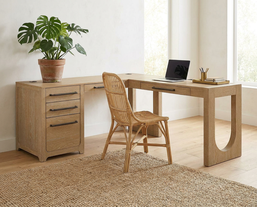 Canyon Drive L-shape Pedestal Desk