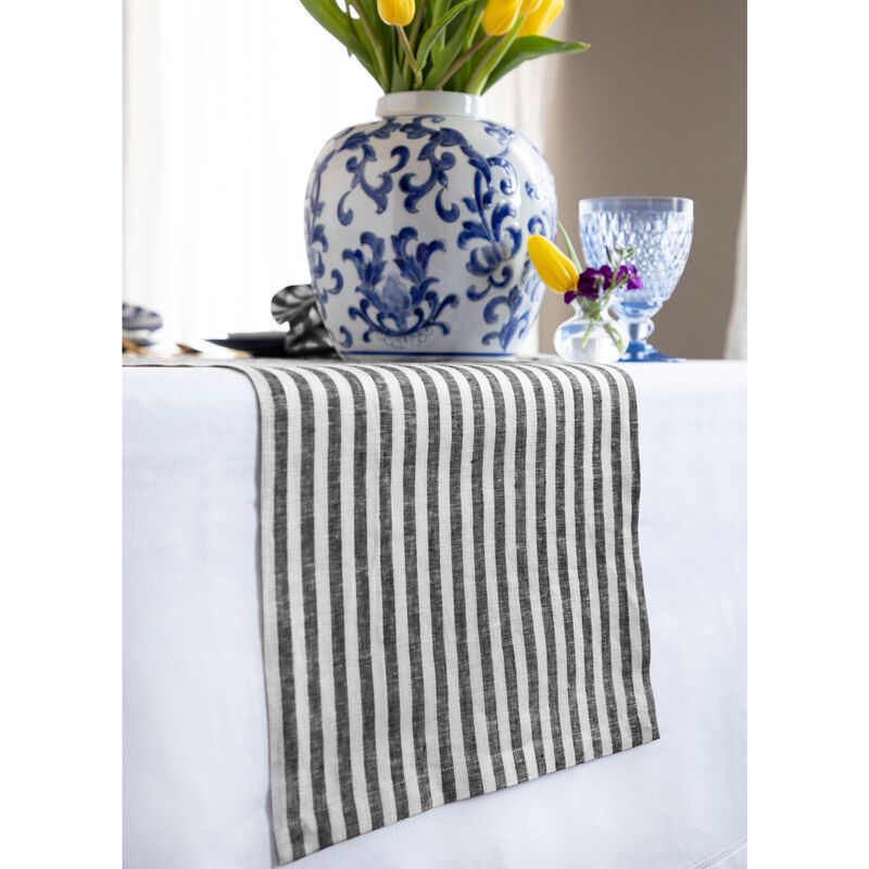 Christmas Linen Table Runner - Amalfi Stripe, Solino Home
