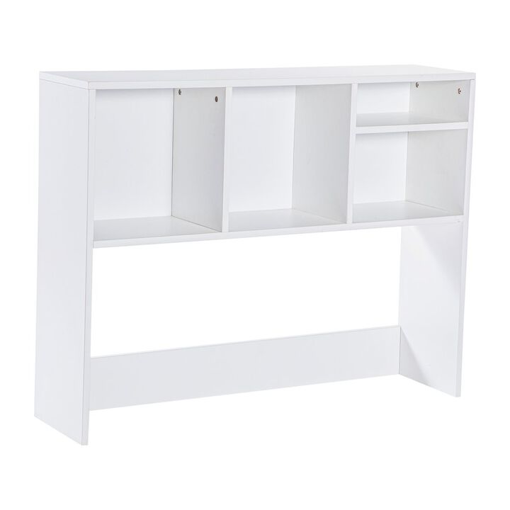 Flash Furniture Lotus Desktop Bookshelf Storage Organizer with Multiple Cubbies in White
