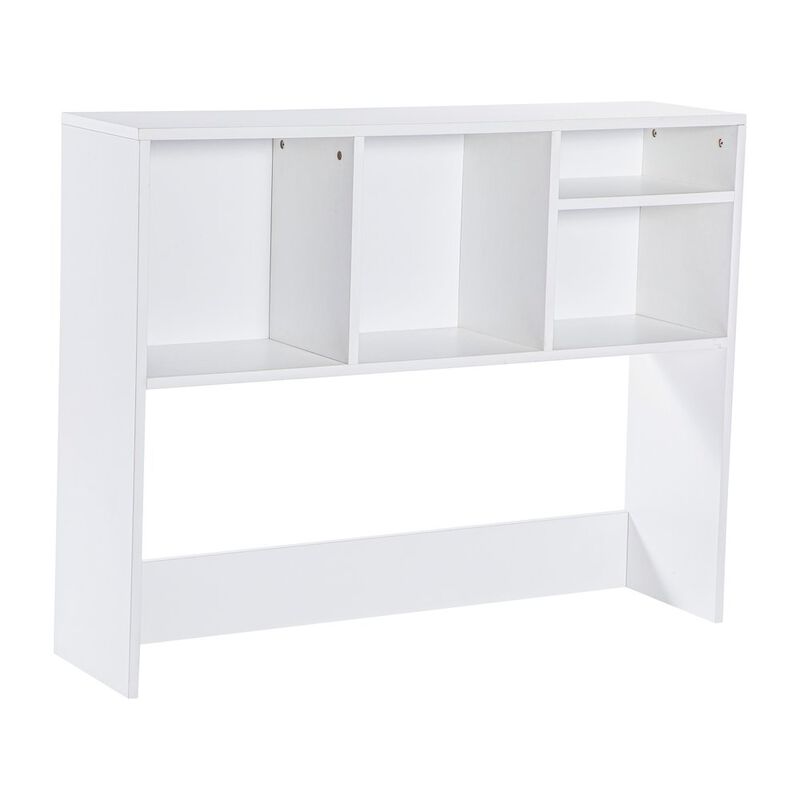 Flash Furniture Lotus Desktop Bookshelf Storage Organizer with Multiple Cubbies in White image number 0