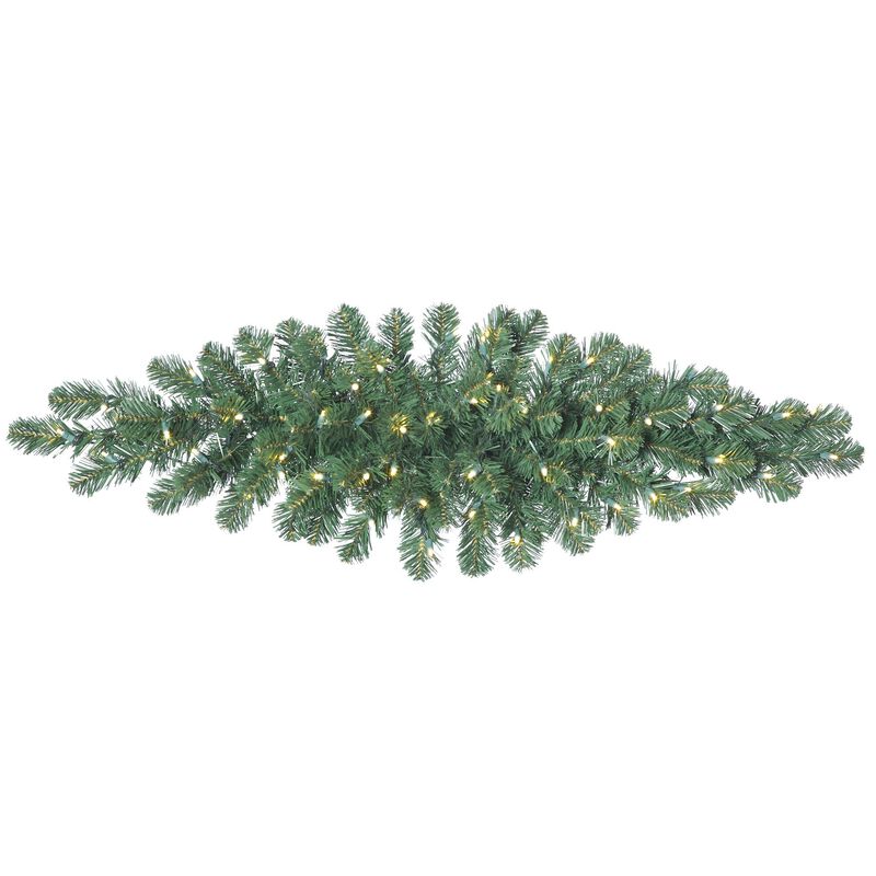 Vickerman 48" Oregon Fir Artificial Christmas Swag, Warm White Single Mold LED Wide Angle Lights - Faux Fir Christmas Garland - Indoor Seasonal Home Decor image number 1