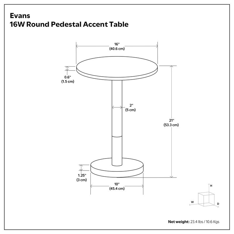 Simpli Home Evans Marble Side Table image number 8