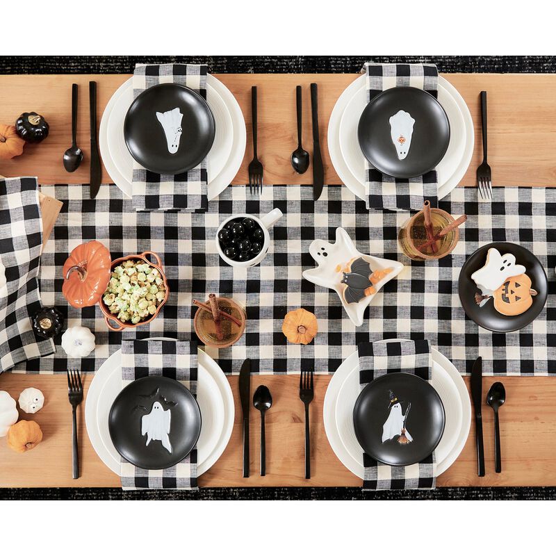 Solino Home Morgan Check 100% Linen Table Runner &ndash; Handcrafted, Machine Washable, Perfect for Holiday and Everyday Dining