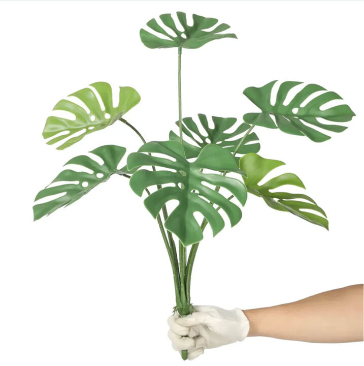 Artificial Monstera Split Leaf Philodendron Plant Stem 24" UV Resistant (Outdoor Proof)