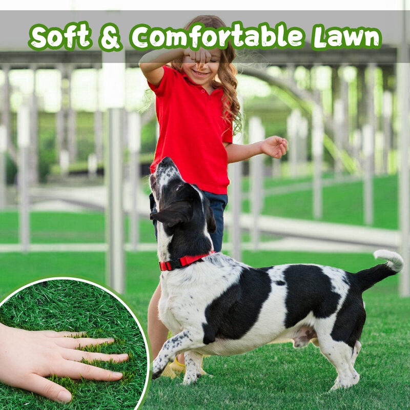 FUFU&GAGA Artificial Turf Grass Mat - 9.8FT x 6.6FT, Perfect for Gardens and Patios,Green image number 7