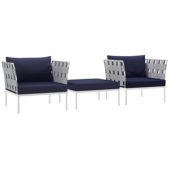 Harmony Outdoor Patio Sectional Sofa Furniture Set - All-Weather Waterproof, Machine Washable Cushions, Tempered Glass Top Tables.