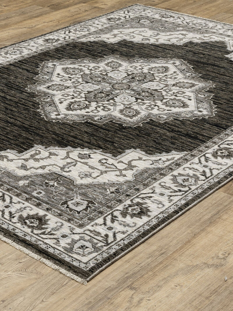 Chamberlain 05C Charcoal/Ivory 8' x 11' Rug
