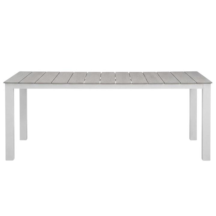 Elegant 80-Inch Outdoor Patio Dining Table With Sturdy Construction