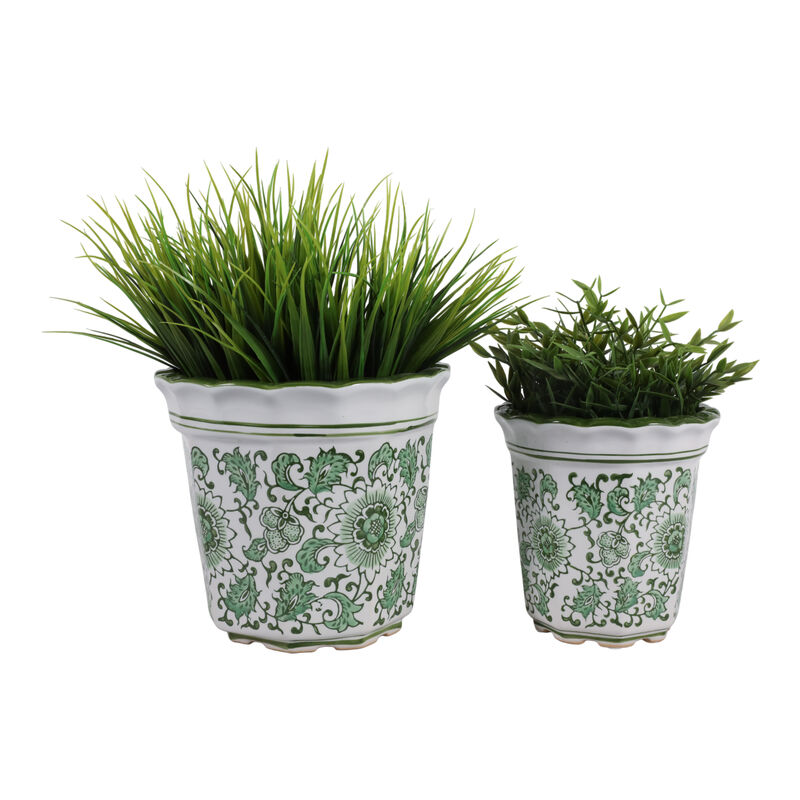 S/2 Chinoiserie Pot Planters image number 1