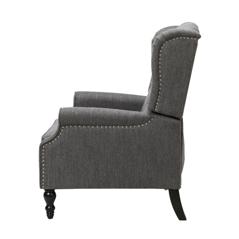 Streamdale Diamond Stitch Wingback Manual Recliner Comfort and Style United image number 9