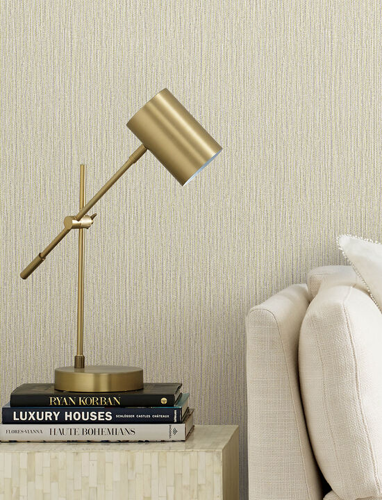 Bowman Wheat Faux Linen Wallpaper (Set of 2)