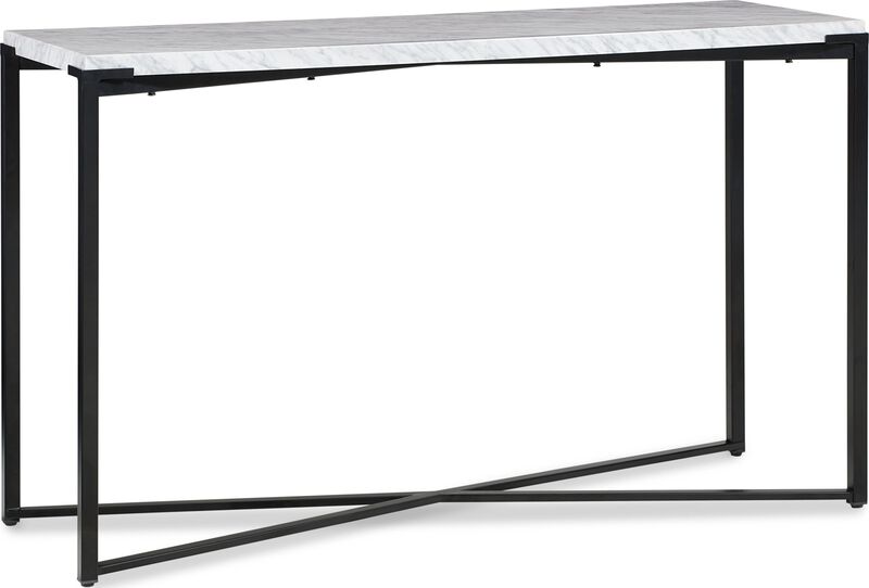 Saxon Console Table in Matte Black