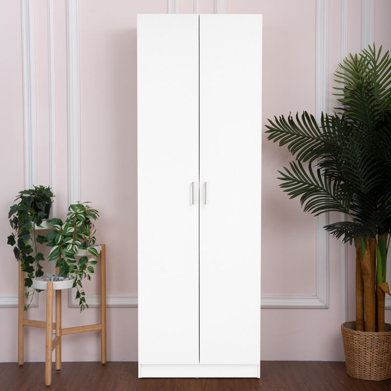 24 in. W x 71 in. H x 12 in. D 4-Shelf Wood Freestanding Cabinet