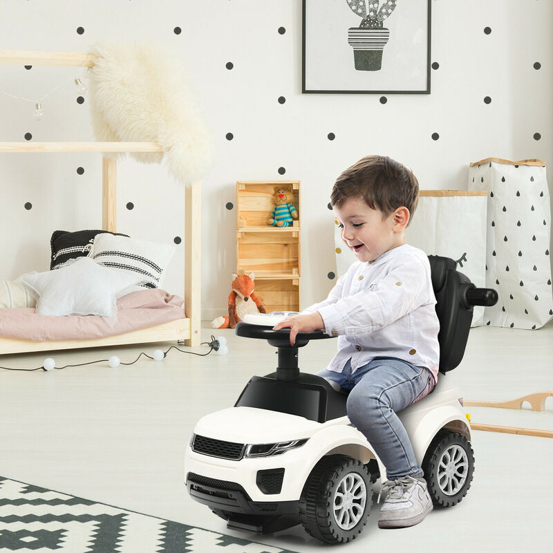 3 in 1 Toddler Ride On Push Car with Stroller Sliding Design and Music image number 4