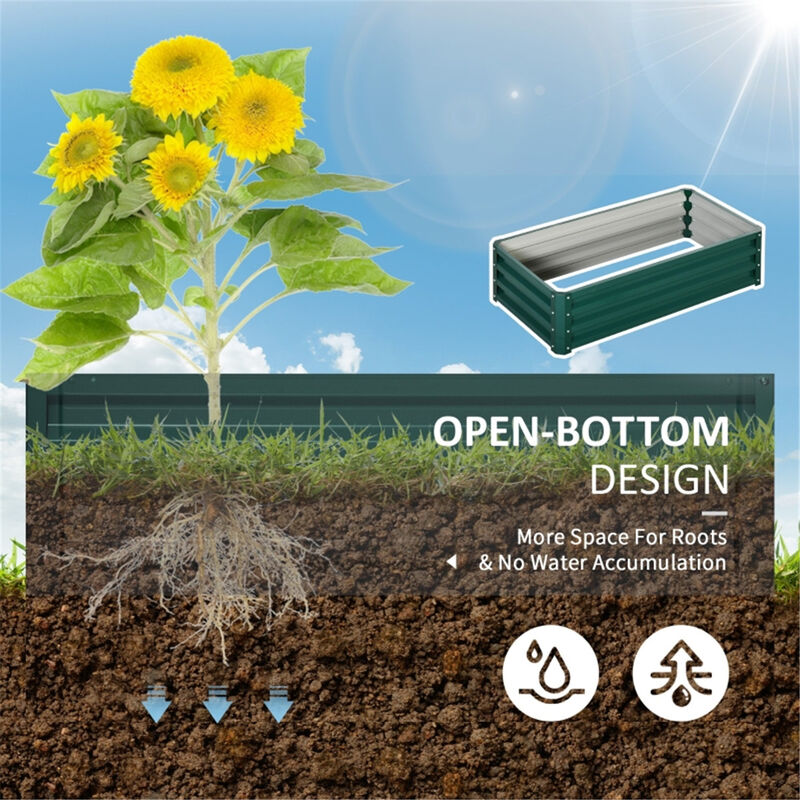 Outdoor Garden Bed Sturdy Raised Planter for Home Gardening image number 4