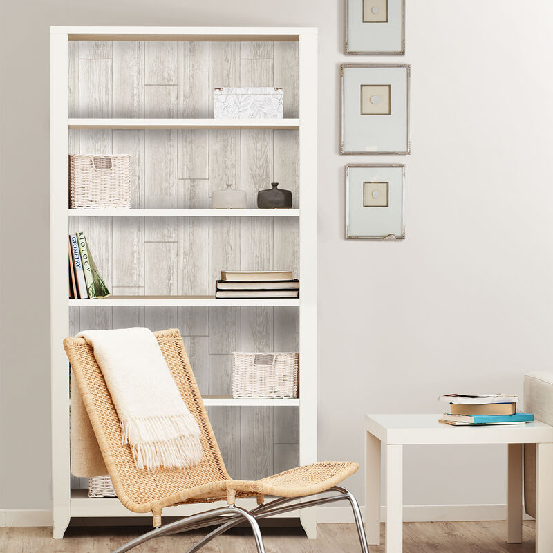 Cream Serene Peel & Stick Wallpaper image number 5