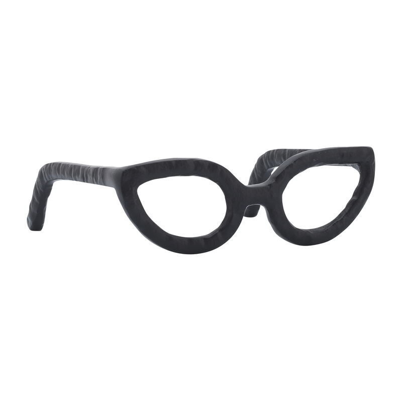 Black Cat Eye Glasses Sculpture