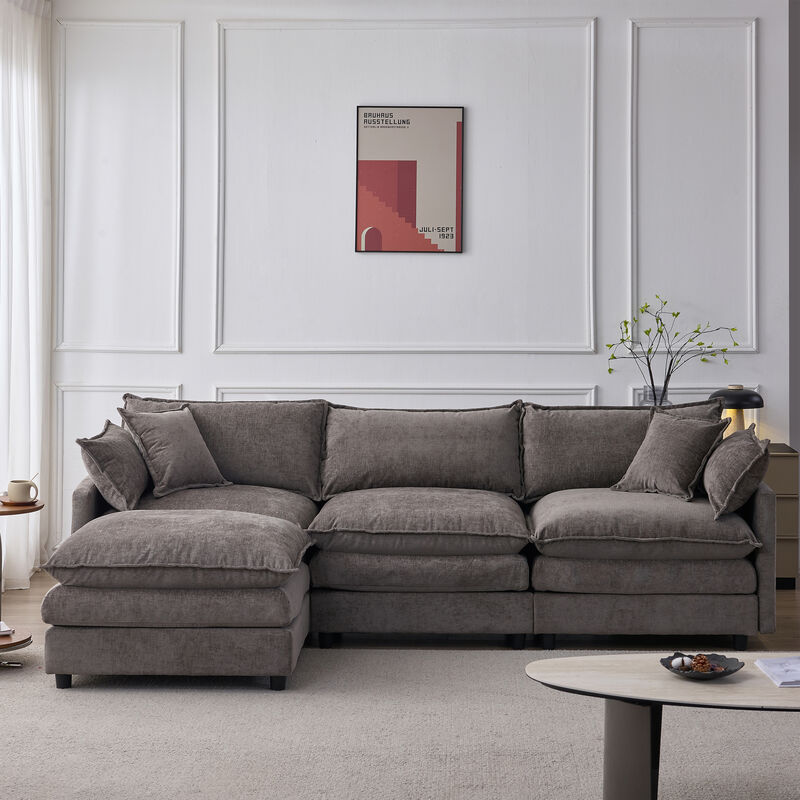 Vulwab 105" Modular Sectional Couch image number 2