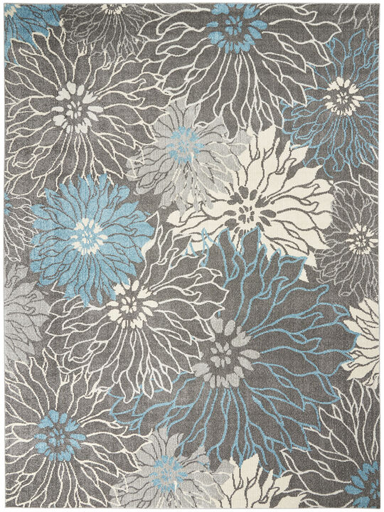 Passion PSN17 Chracoal/Blue 9' x 12' Rug