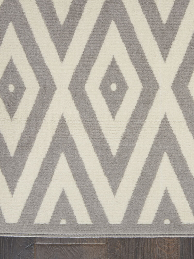 Grafix GRF18 White/Gray 5'3" x 7'3" Rug
