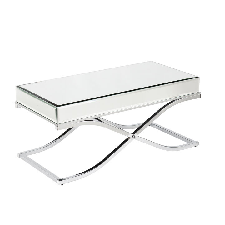 Laura Chrome Mirrored Cocktail Table