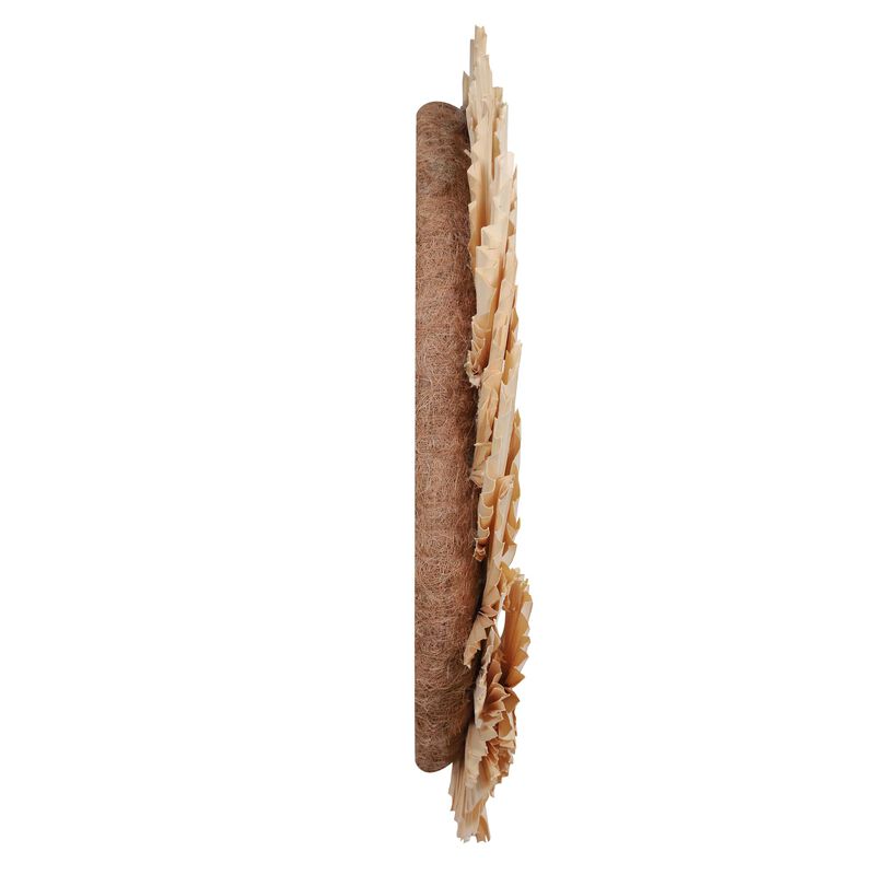 Vickerman Natural Botanicals 24" Bleached Palm Spear Wreath. This wreath measures 24 inches in diameter. It features bleached palm spear leaves on a coco fiber base. This is a dried and preserved natural product. image number 3