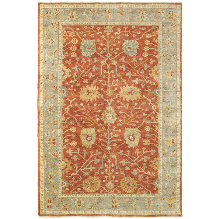 HomeRoots Wool Oriental Hand Knotted Area Rug