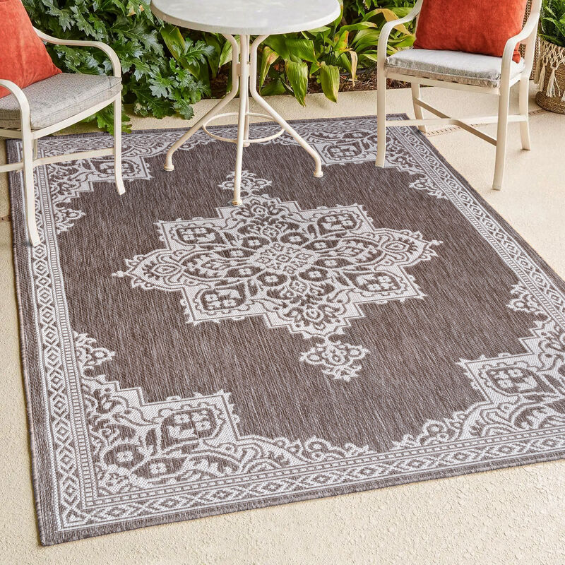 Arden Vintage Casual Medallion Indoor/Outdoor Area Rug