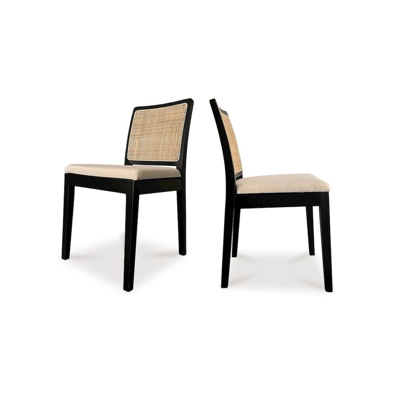 Starlight Canyon Home Black Dining Chairs Set of 2, Modern Chairs Dining Table with Cotton Upholstery image number 1