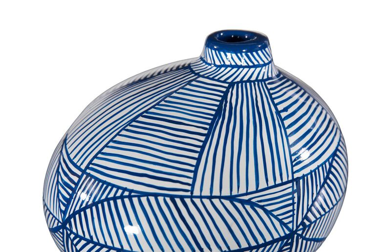 Indigo Mosaic Wide Vase image number 4