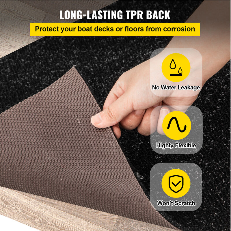 VEVOR Boat Carpet Marine Carpet 6x18' Indoor Outdoor Carpet Rug Anti-Slide Black image number 3