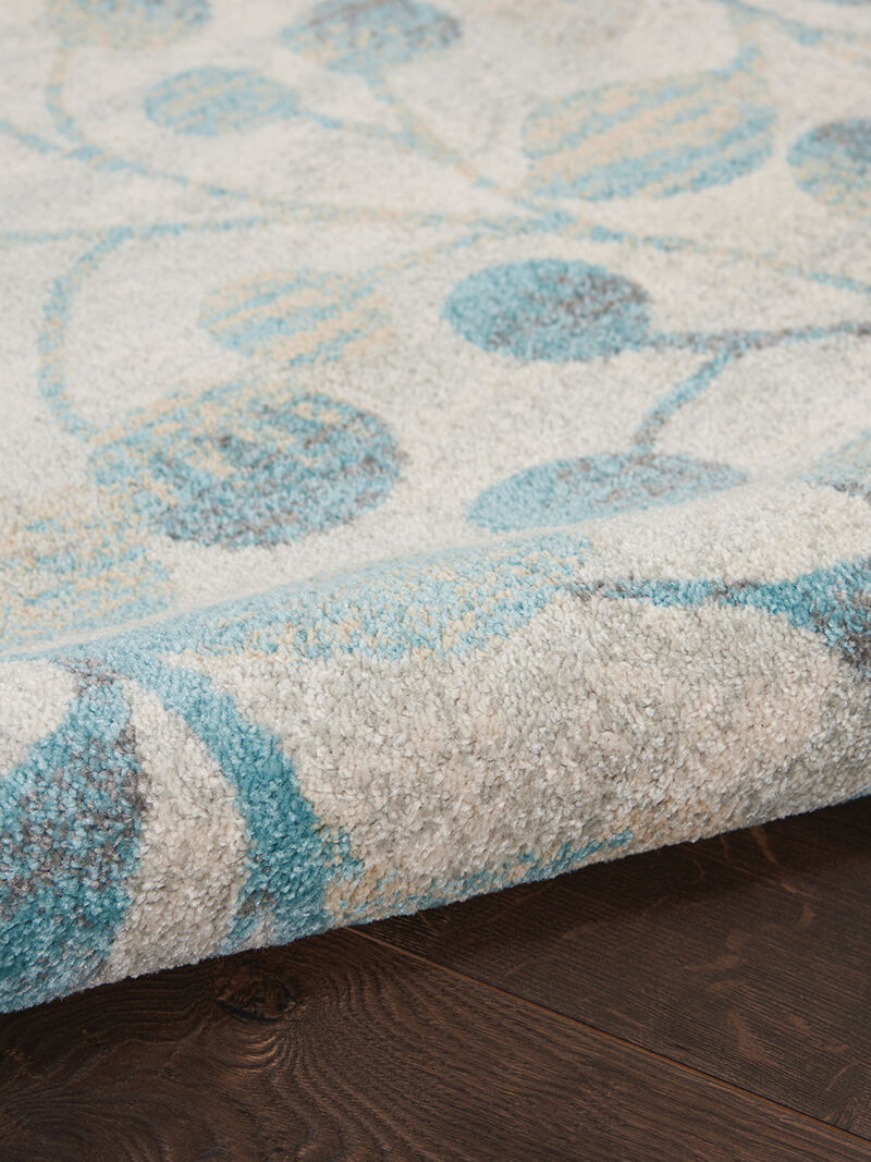 Tranquil TRA03 Ivory/Turquoise 4' x 6' Rug