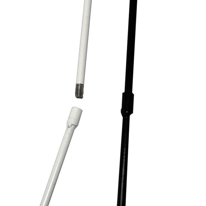 Sunnydaze 32 in Steel Double Drink Holder Stakes - Black/White - Set of 2