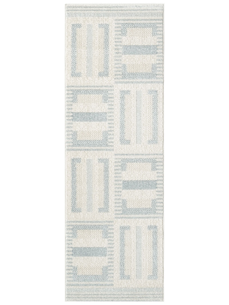 Nordic NRC11 Ivory/Blue 2' x 6' Rug