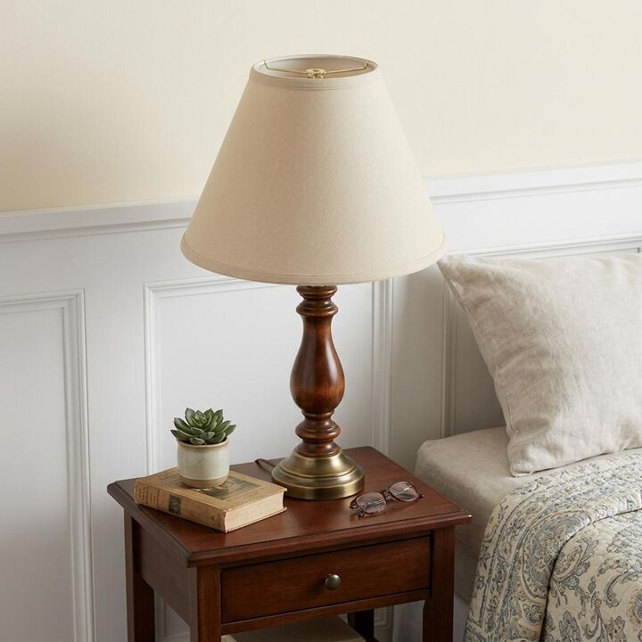 HomeRoots Beige Linen Cone Lamp Shade