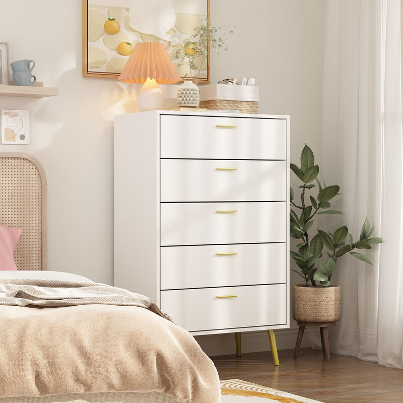 27.4'' W 5-Drawer  Chest for Bedroom And Living room