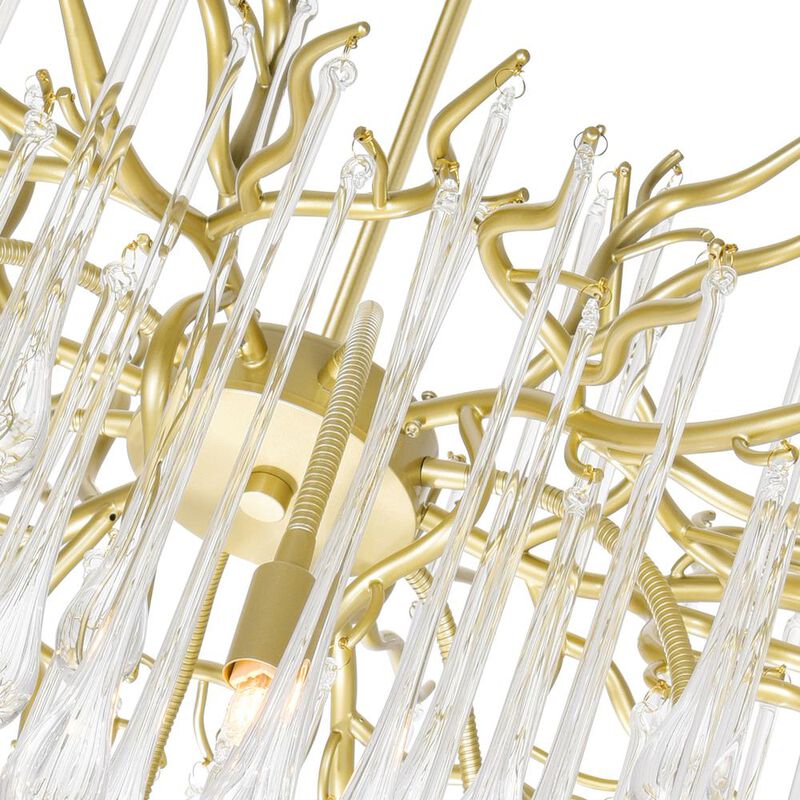 CWI Lighting Anita 6 Light Chandelier With Gold Leaf Finish