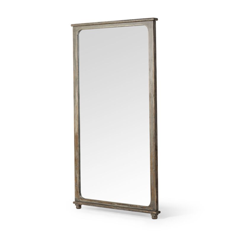 Orleans Blue Antiqued Pine Floor Mirror