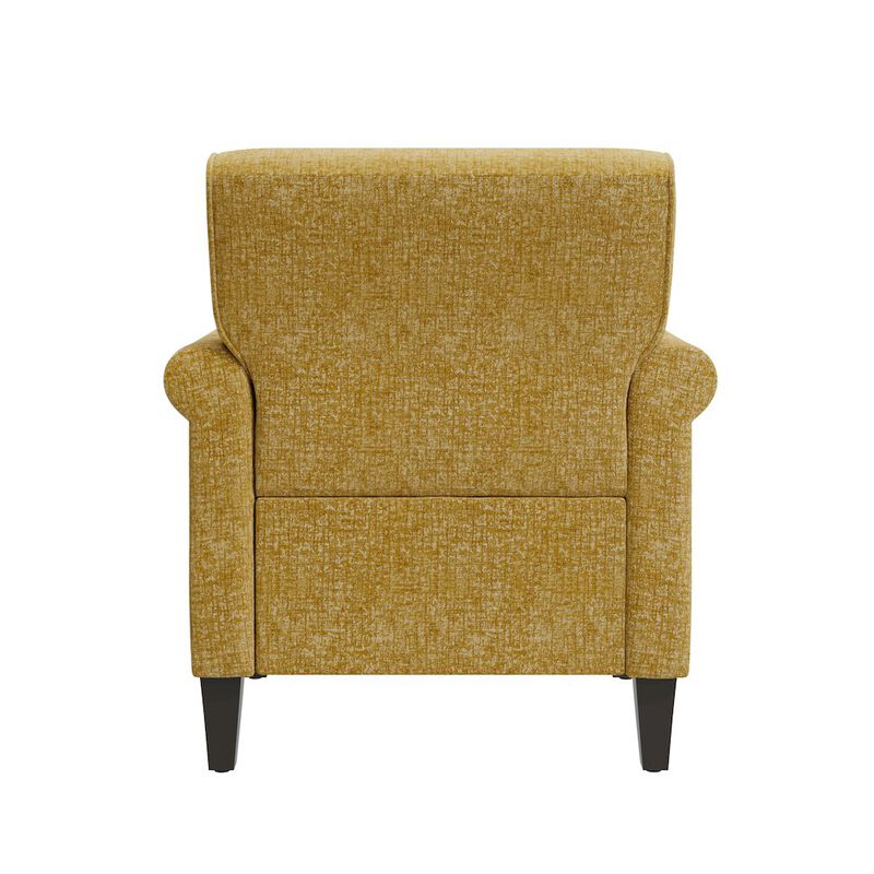 HL Home Furnishings Jean Rolled Armchairs with Nailheads in Gold Chenille