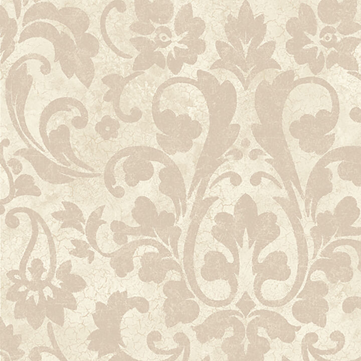 Turin Faded Cream Damask Wallpaper