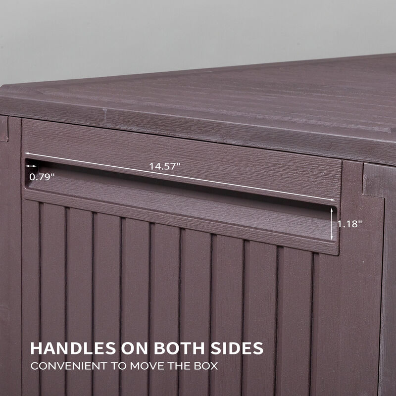 90 Gal Outdoor Plastic Storage Deck Box for Garden Tools, Cushions, and Toys image number 5