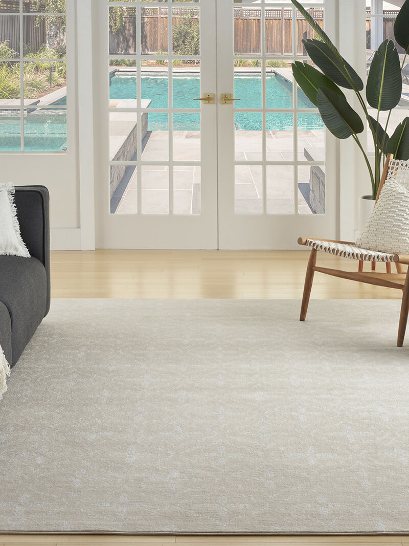 Nourison Essentials NRE04 Ivory/Beige 5' x 7' Rug image number 2
