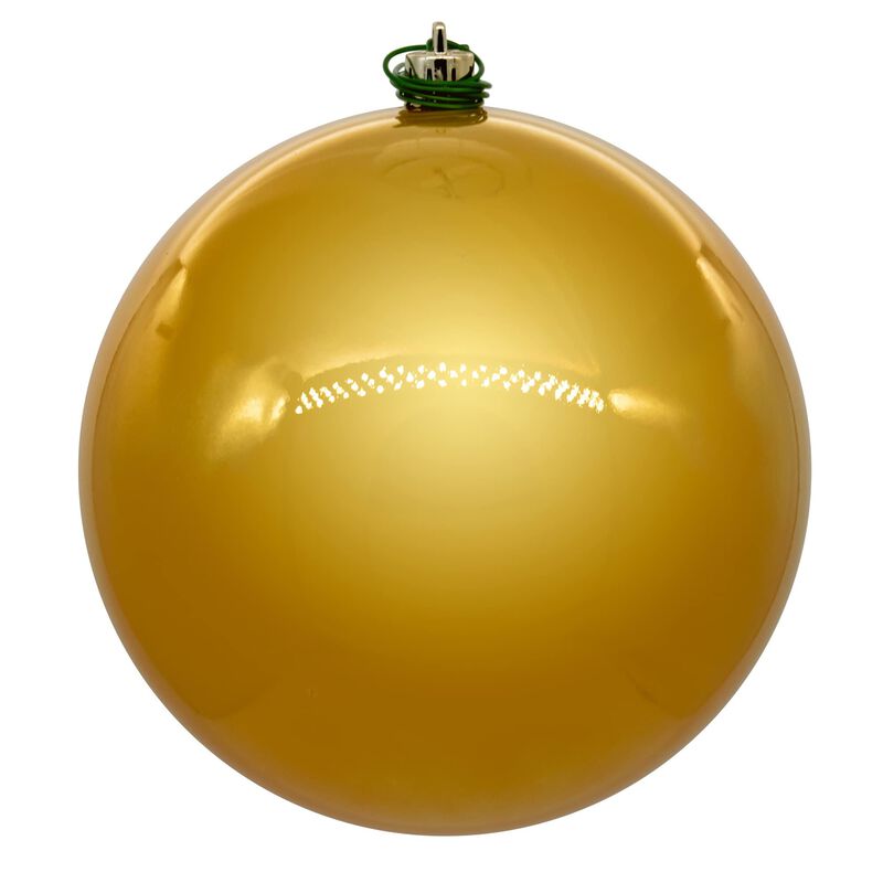 Vickerman 4.75" Honey Gold Pearl UV Drilled Ball Ornament, 4 per Bag. image number 0
