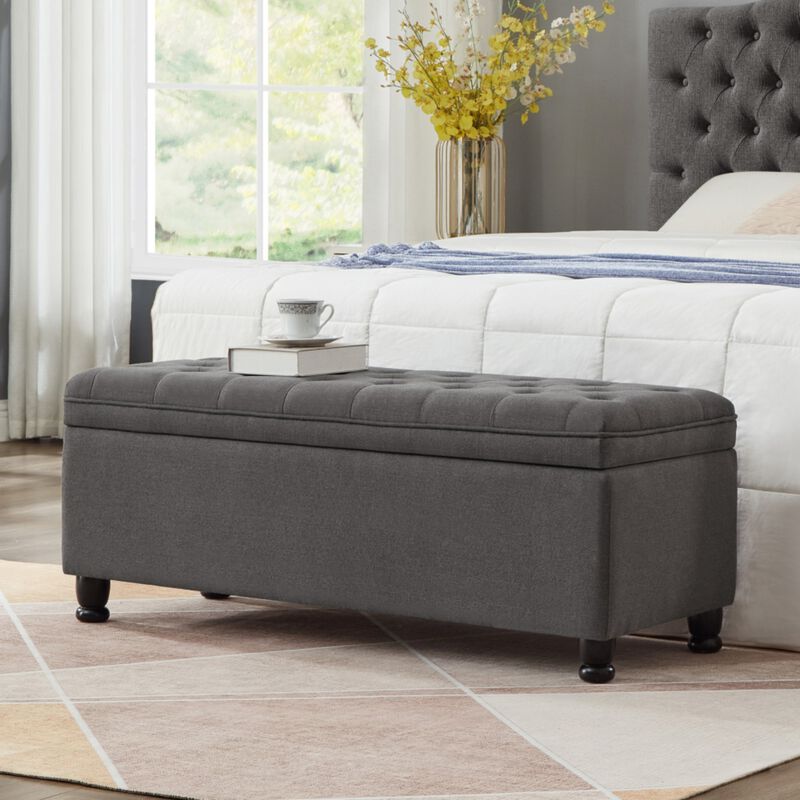 Bemgwu Storage Linen Bench image number 2