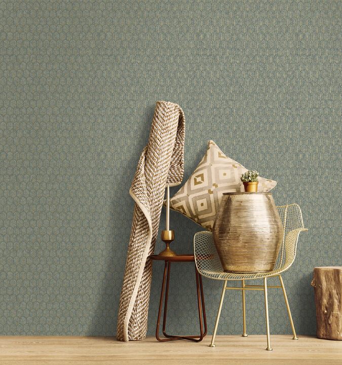 Lustre Geo Arch Gold Wallpaper F-VL6005