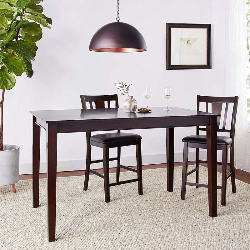 Dudley Rectangular Counter Height Dining Table 36"x60" in Mahogany Finish