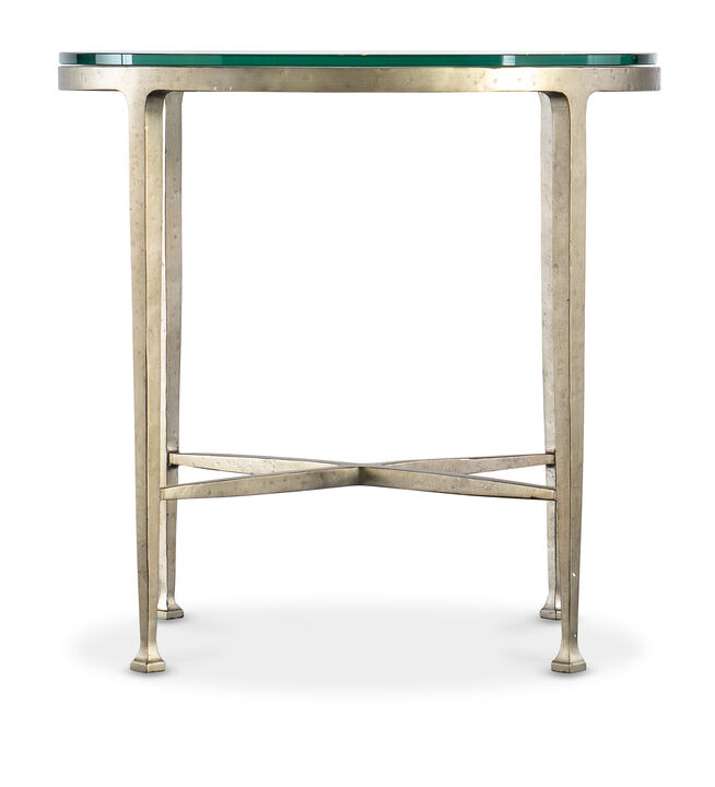 Cora Glass Top Round Side Table