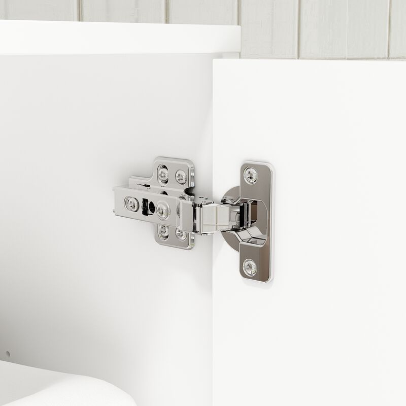 FUFU&GAGA 31.51-in x 7.9-in x 9.8-in White 6-Shelf Over-the-Toilet Storage