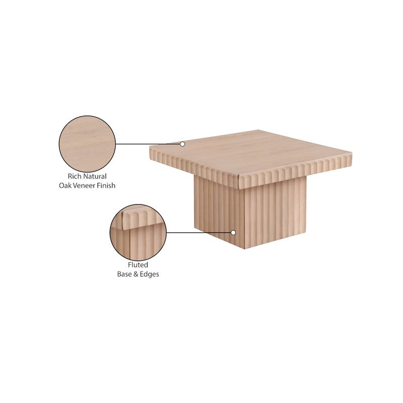 Meridian Furniture Spencer Natural Oak Veneer Coffee Table
