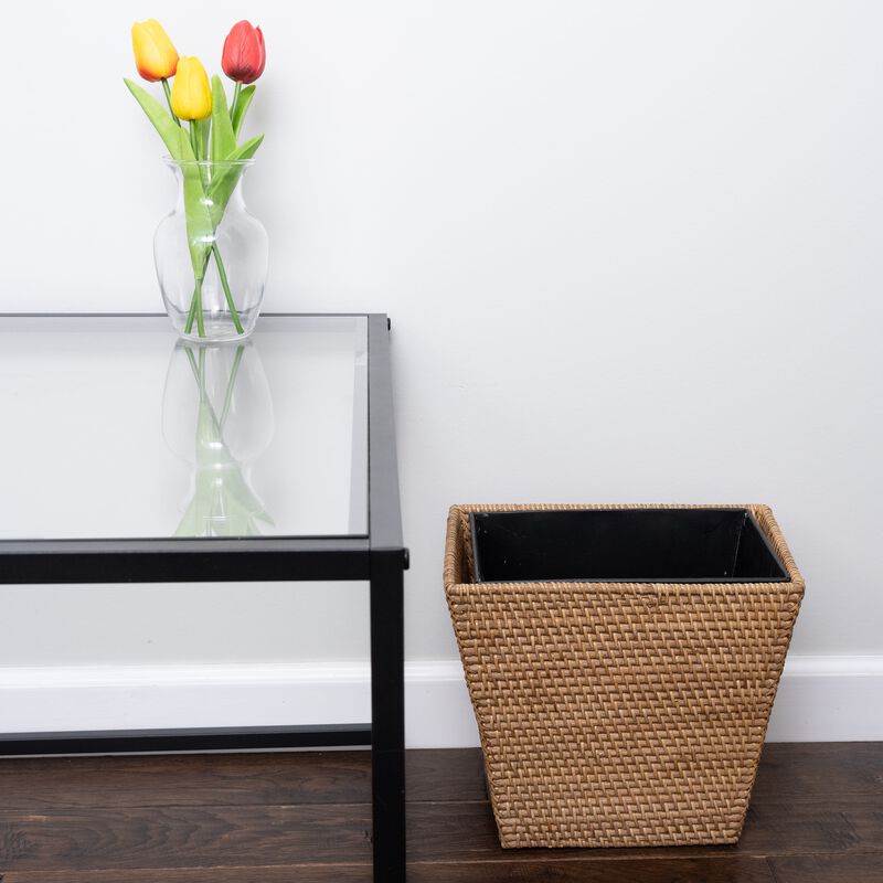 Saboga Home&trade; Rectangular Tapered Waste Basket with Metal Liner image number 2